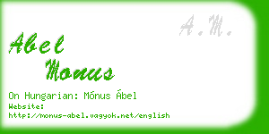abel monus business card